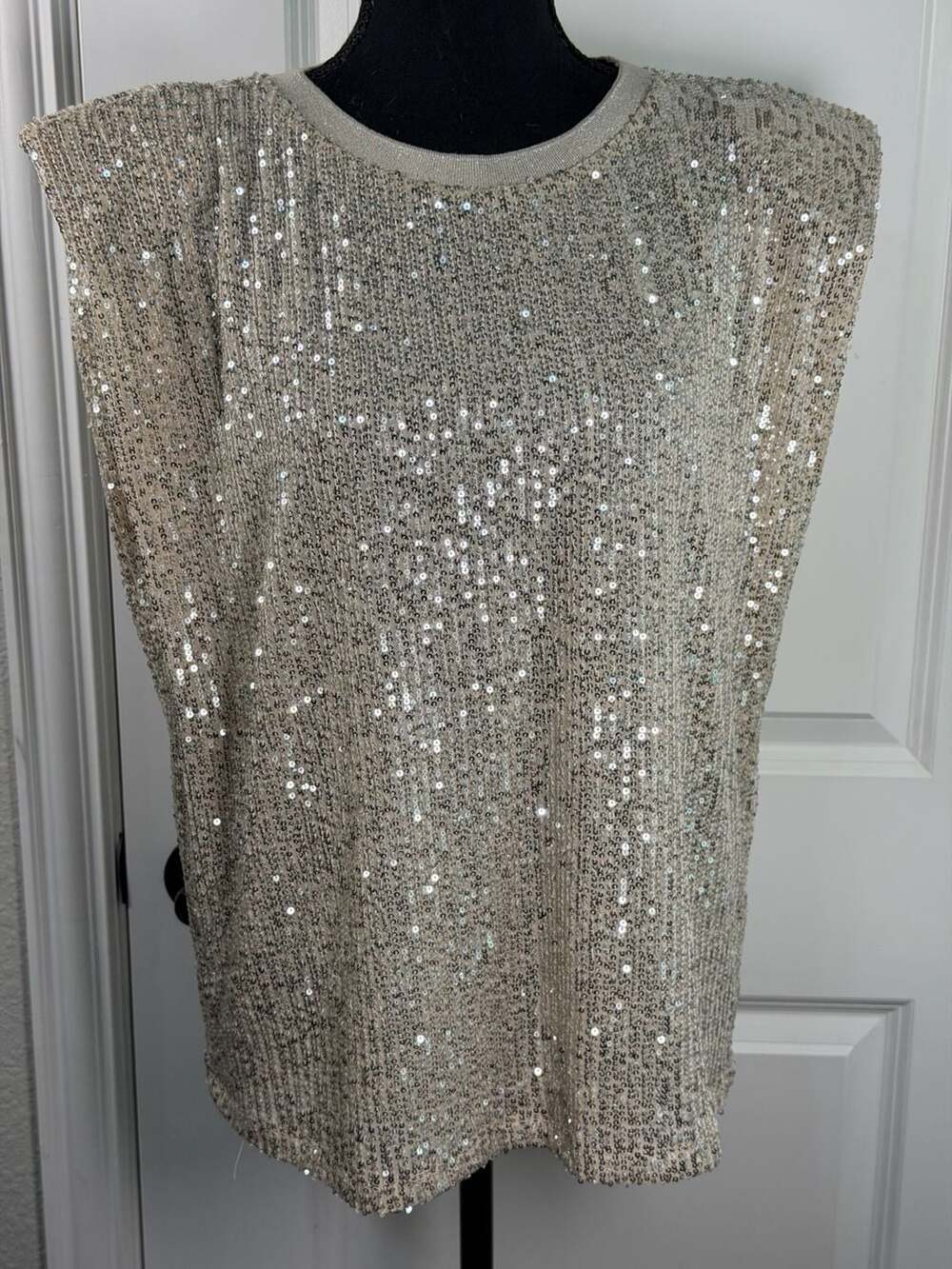 Sequin Sleeveless Top – ,